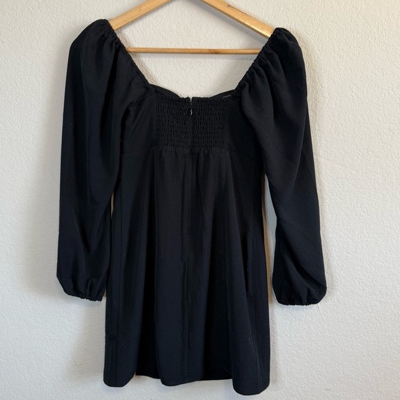 Abercrombie & Fitch Black Long Sleeve Lightweight Mini Dress Size Small - Picture 5 of 9